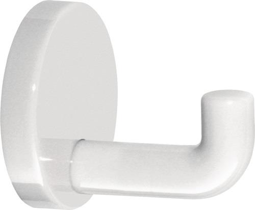 Einzelhaken 477.90.045 einfach A.65mm PA reinweiß 99 D.60mm HEWI