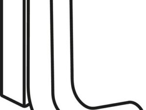 Einzelhaken Ser.477 matt,elastisch Ku.(TPU) 55 aquablau H.68mm HEWI