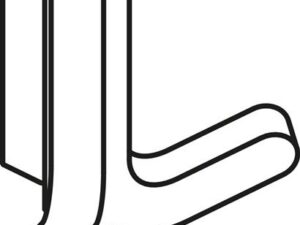 Doppelhaken Ser.477 matt,elastisch Ku.(TPU) 90 tiefschwarz H.69mm HEWI