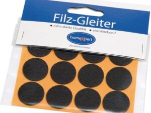Filzgleiter 22mm Filz braun selbstkl.12 St./SB-Karte