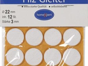 Filzgleiter 22mm Filz weiß selbstkl.12 St./SB-Karte
