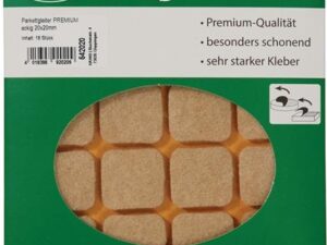 Parkettgleiter Premium 20 x 20mm Filz natur eck.selbstkl.