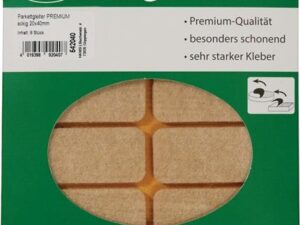 Parkettgleiter Premium 20 x 40mm Filz natur eck.selbstkl.