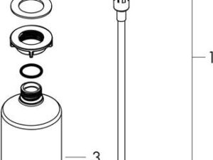 Spülmittelspender AXOR UNO Einbauversion Edelstahl-Optik