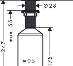 Spülmittelspender AXOR UNO Einbauversion polished black