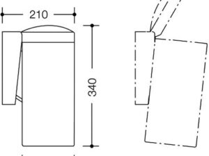 Hewi Abfallbehälter SERIE 477 Inhalt ca. 6 l reinweiß