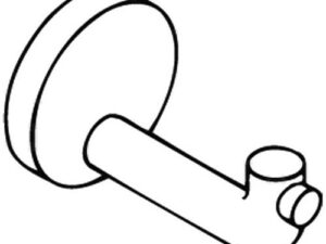 Hewi Wandhaken SERIE 477 105mm tief, Rosette d= 70mm koralle