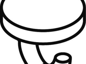 Hewi Haken SERIE 477 40mm, Rosette d= 40mm orange