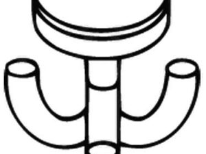 Hewi Dreifachhaken mit Gegenplatte für Platten bis 15mm koralle