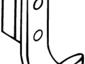 Hewi Garderobenhaken SERIE 477 72mm hoch, mit Distanzstück signalweiß