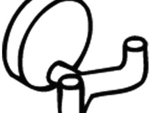 Hewi Doppelhaken SERIE 801 31mm tief, Rosette d= 40mm koralle