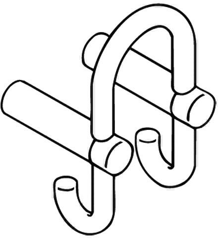 Hewi Garderobendoppelhaken SERIE 801 Haken nach hinten anthrazitgrau