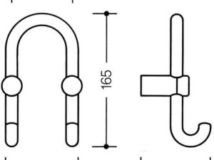 Hewi Garderobendoppelhaken SERIE 801 Haken nach vorn orange