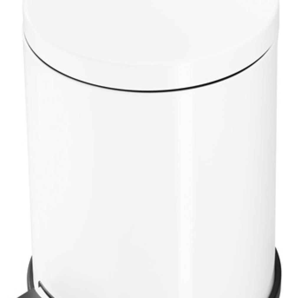 Tretabfallsammler 12l D280xH360mm Stahlbl.weiß