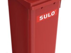 Müllgroßbehälter 80l HDPE rot fahrbar,n.EN 840 SULO