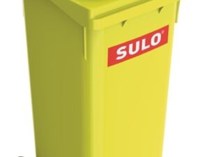 Müllgroßbehälter 80l HDPE gelb fahrbar,n.EN 840 SULO