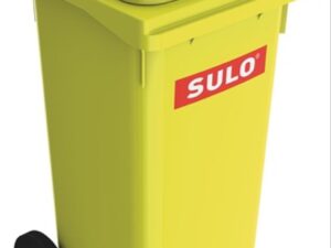 Müllgroßbehälter 120l HDPE gelb fahrbar,n.EN 840 SULO