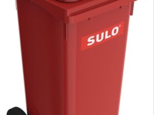 Müllgroßbehälter 120l HDPE rot fahrbar,n.EN 840 SULO
