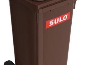 Müllgroßbehälter 120l HDPE braun fahrbar,n.EN 840 SULO