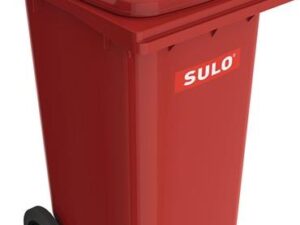 Müllgroßbehälter 240l HDPE rot fahrbar,n.EN 840 SULO