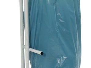 Abfallsammler H960xB500xT500mm 120l lichtgrau Klemmvorr. 2Vollgummiräder,D.150mm