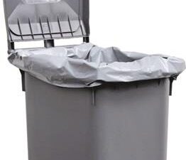 Kunststoffsack 240l LD-PE grau 100 µm B650/550xL1350mm 50St./Karton