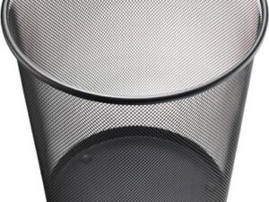 Papierkorb 15l H280xØ267mm m.Lochdekor STA schwarz HELIT