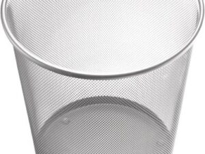 Papierkorb 23l H350xØ295mm m.Lochdekor STA silber HELIT