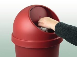 Abfallbehälter H700xØ403mm 45l rot HELIT