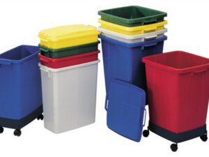 Abfall- u.Wertstoffsammler 60l H590xB285xT555mm PE blau GRAF