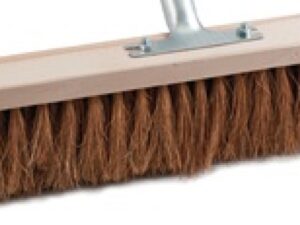 Besen Kokos L.800mm m.Metallstielhalter Flachholz