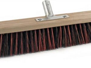 Besen Südharzer Bauernbesen Arenga/Elaston-Mix L.500mm Metallstielhalt.Flachholz