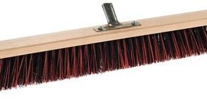Besen Südharzer Bauernbesen Arenga/Elaston-Mix L.800mm Metallstielhal. Flachholz