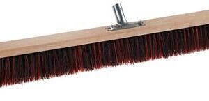 Besen Südharzer Bauernbesen Arenga/Elaston-Mix L.1000mm Metallstielhal.Flachholz