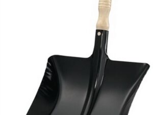 Kehrschaufel m.Holzgriff MET schwarz lack.Bl.L220xB230mm
