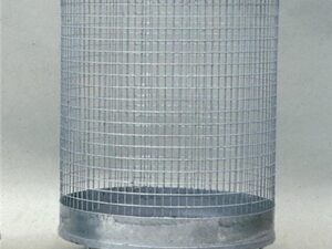 Abfallkorb H600xD400mm 75l Drahtgitter verz.m.4 Füßen