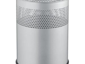 helit Papierkorb H2515799 26x31,5cm 15l rund Metall silber