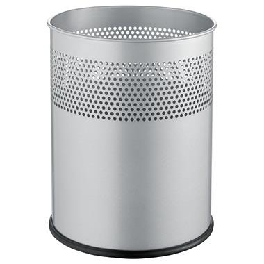 helit Papierkorb H2515799 26x31,5cm 15l rund Metall silber