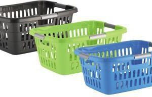 axentia Wäschekorb 236103 Kunststoff 61x41x25cm sort.