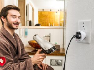 Länderadapter Europa nach USA, US/Japan-Buchse(TypB,NEMA5-15,3-polig)- VPE: 1