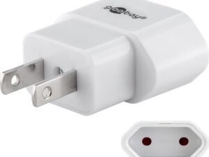 Reiseadapter Eurostecker auf USA/Japan, weiß- VPE: 1