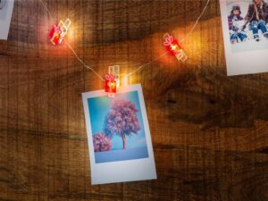 10er LED-Fotoclips-Lichterkette Geschenk- VPE: 1