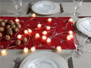 20er LED-Lichterkette Schneeball- VPE: 1