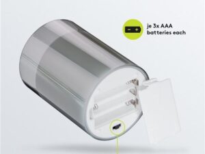 LED-Echtwachskerze im Glas, 7,5 x 15 cm- VPE: 1