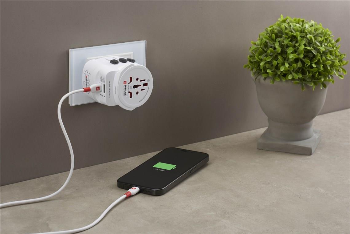 Reiseadapter PRO Light USB AC45PD- VPE: 1