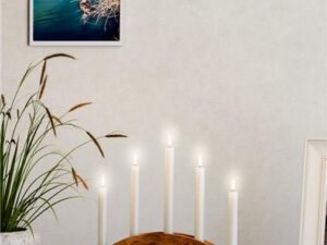 5er-Set weiße LED-Echtwachs-Stabkerzen, inkl. Fernbedienung- VPE: 1