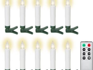 10 kabellose LED-Weihnachtsbaumkerzen- VPE: 1