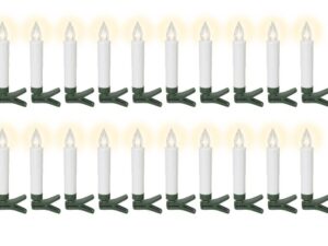 20 kabellose LED-Weihnachtsbaumkerzen- VPE: 1