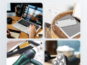 Reiseadapter Europa auf USA/Japan, schwarz- VPE: 1