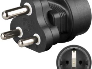 Reiseadapter Europa auf Südafrika, schwarz- VPE: 1